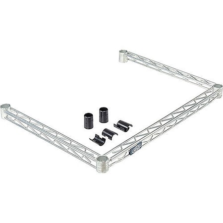 Global Industrial 48W x 24D Poly-Z-Brite Three-Sided Wire Frame WF2448Z